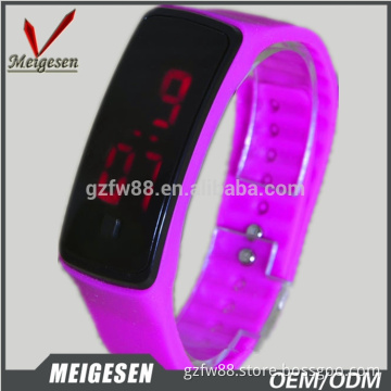 Promotional custom led rubber wristwatches couple led watch for youth